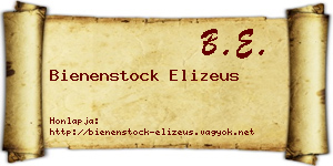 Bienenstock Elizeus névjegykártya